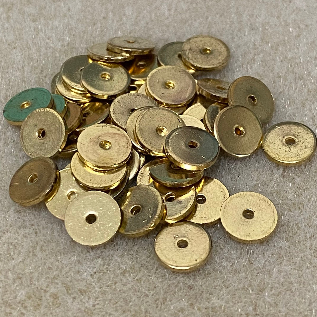 8mm Washers (50) - Gold