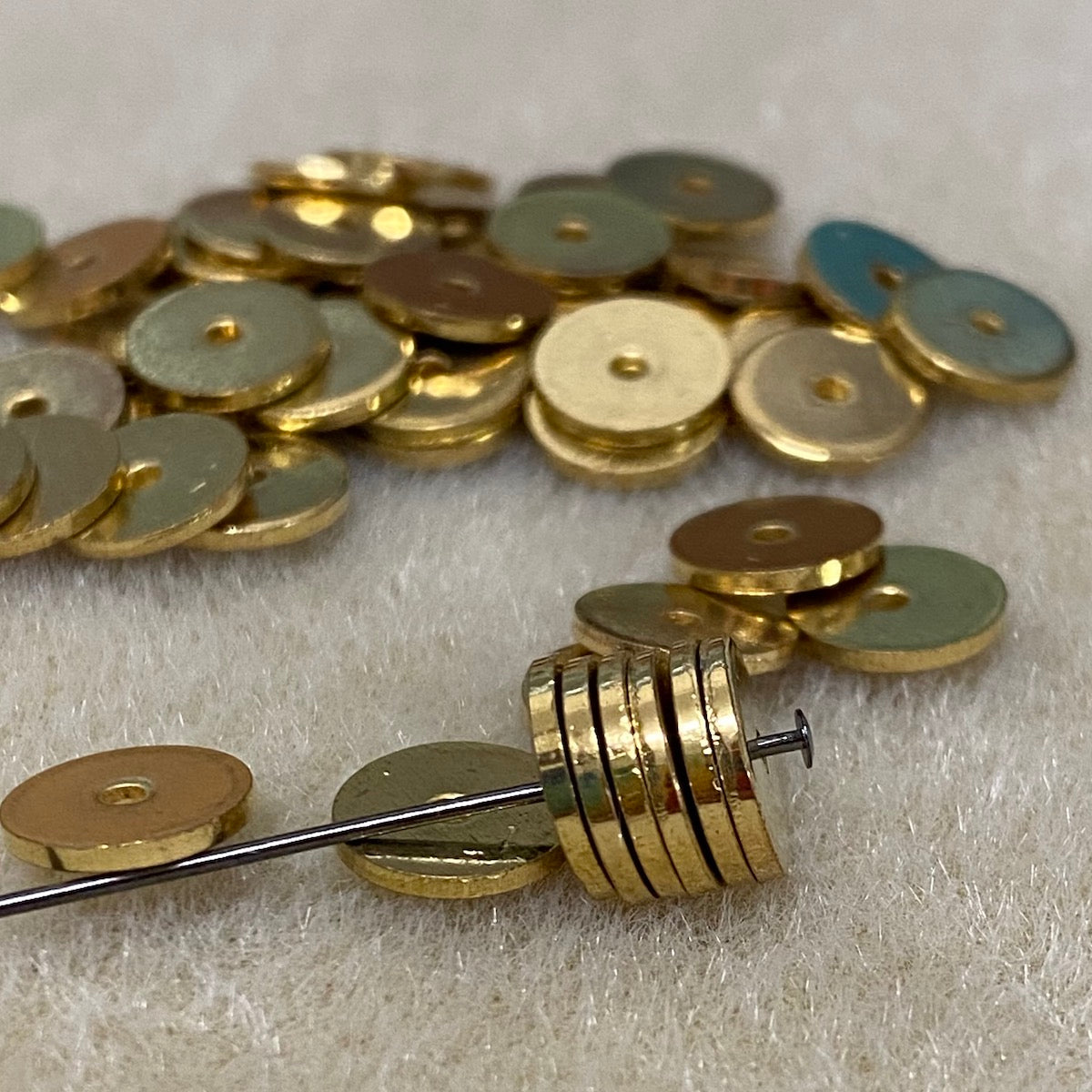 8mm Washers (50) - Gold