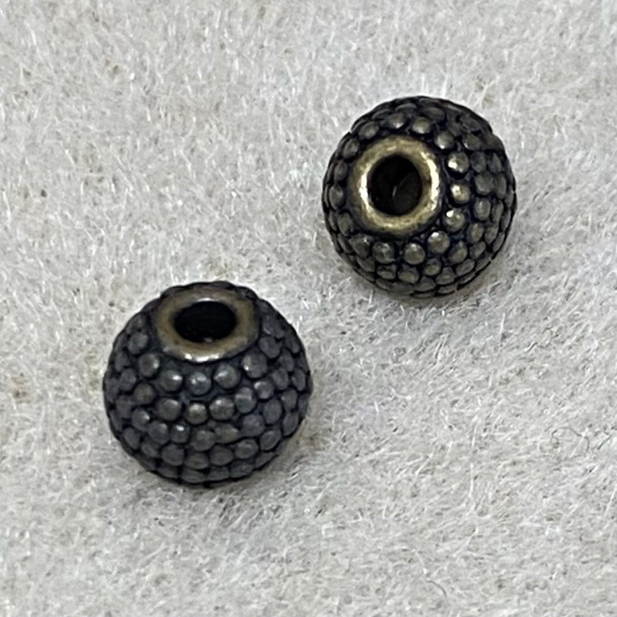 6mm Textured Bead (20) - Antique Gold