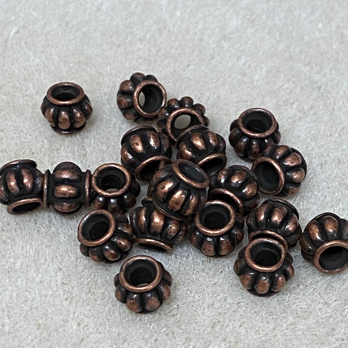6.5mm Roman Bead - Ancient Brass (20)