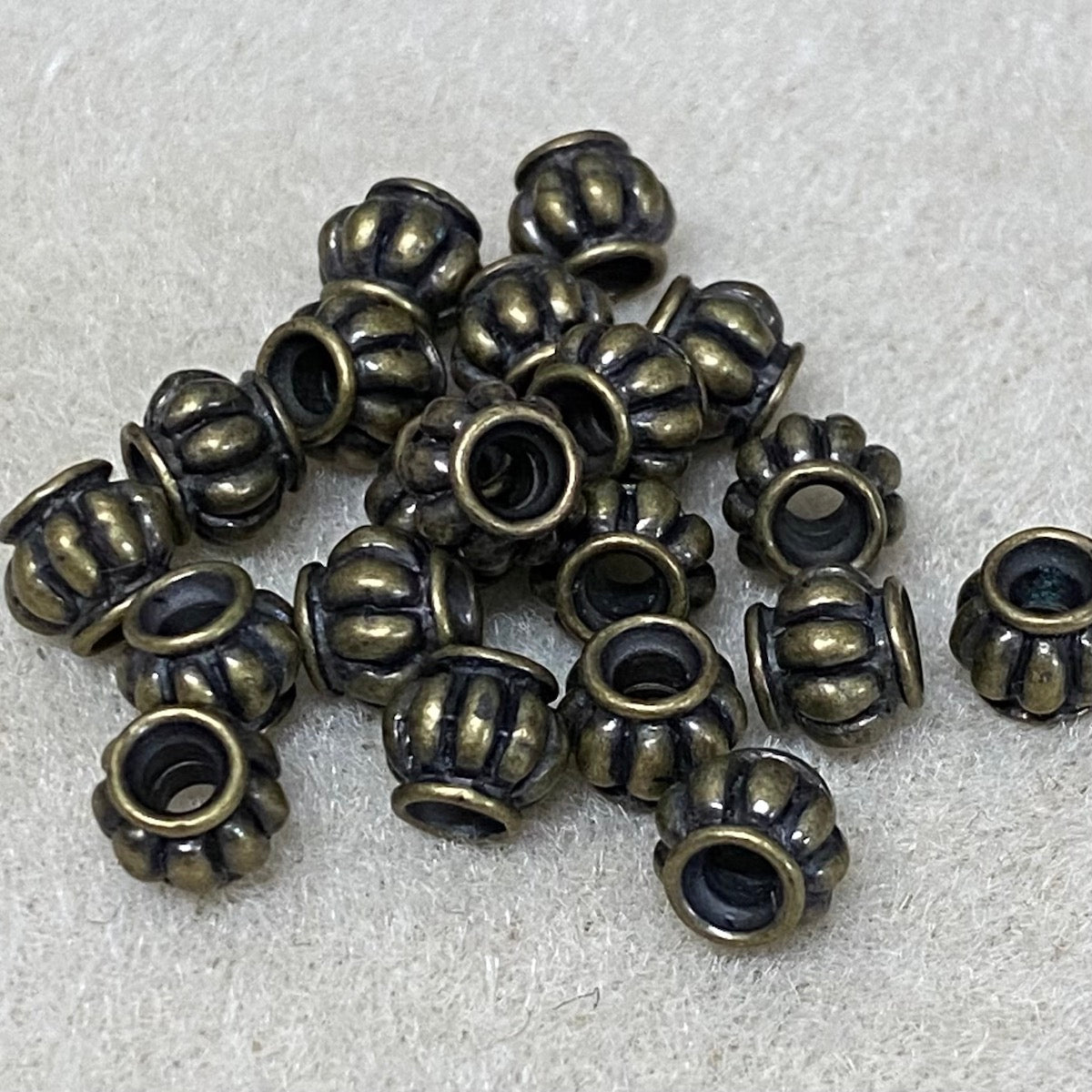 6.5mm Roman Bead (20) - Ancient Gold