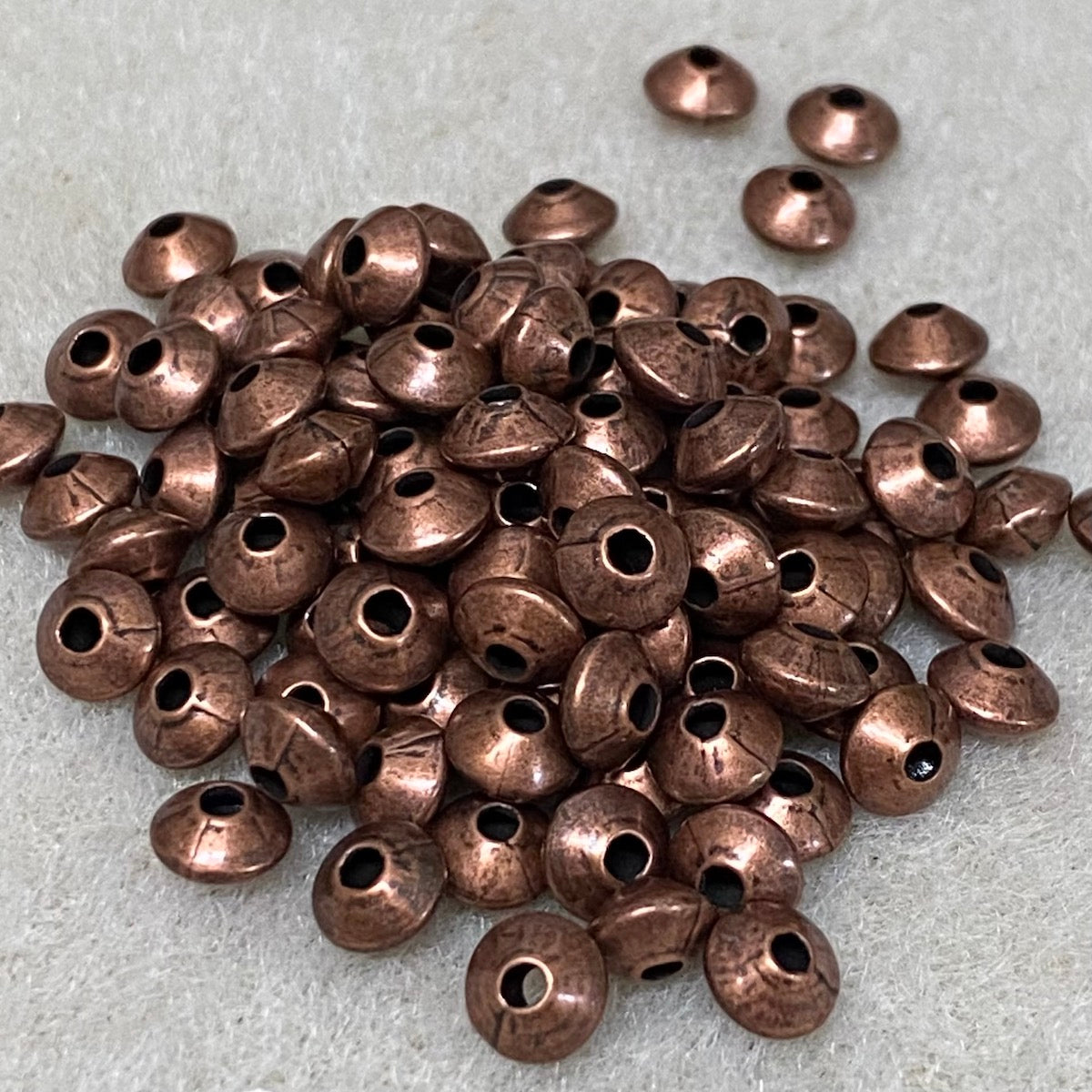 3x5mm UFO Bead (100) - Ancient Brass