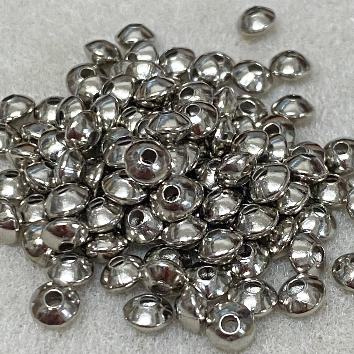 3x5mm UFO Bead (100) - Platinum - Bead Shack