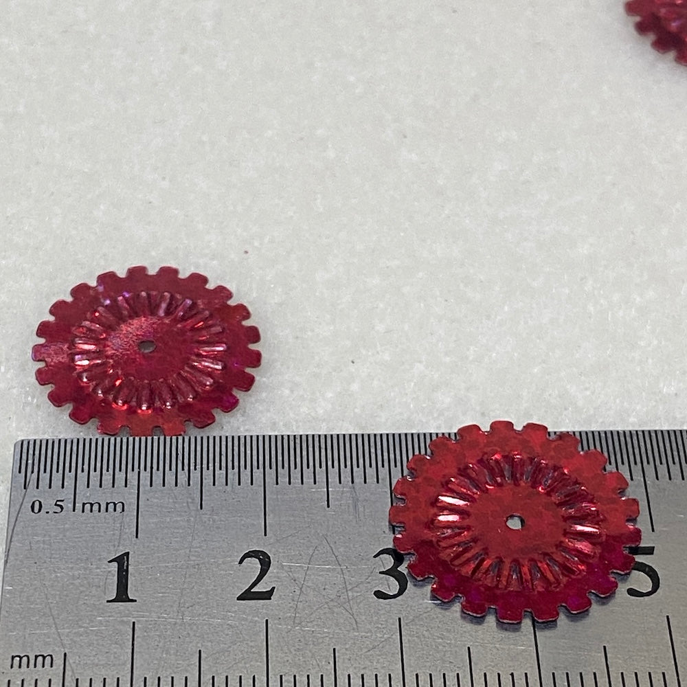 Red Flat Flower Sequin 10 grams
