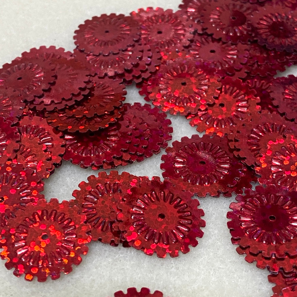 Red Flat Flower Sequin 10 grams