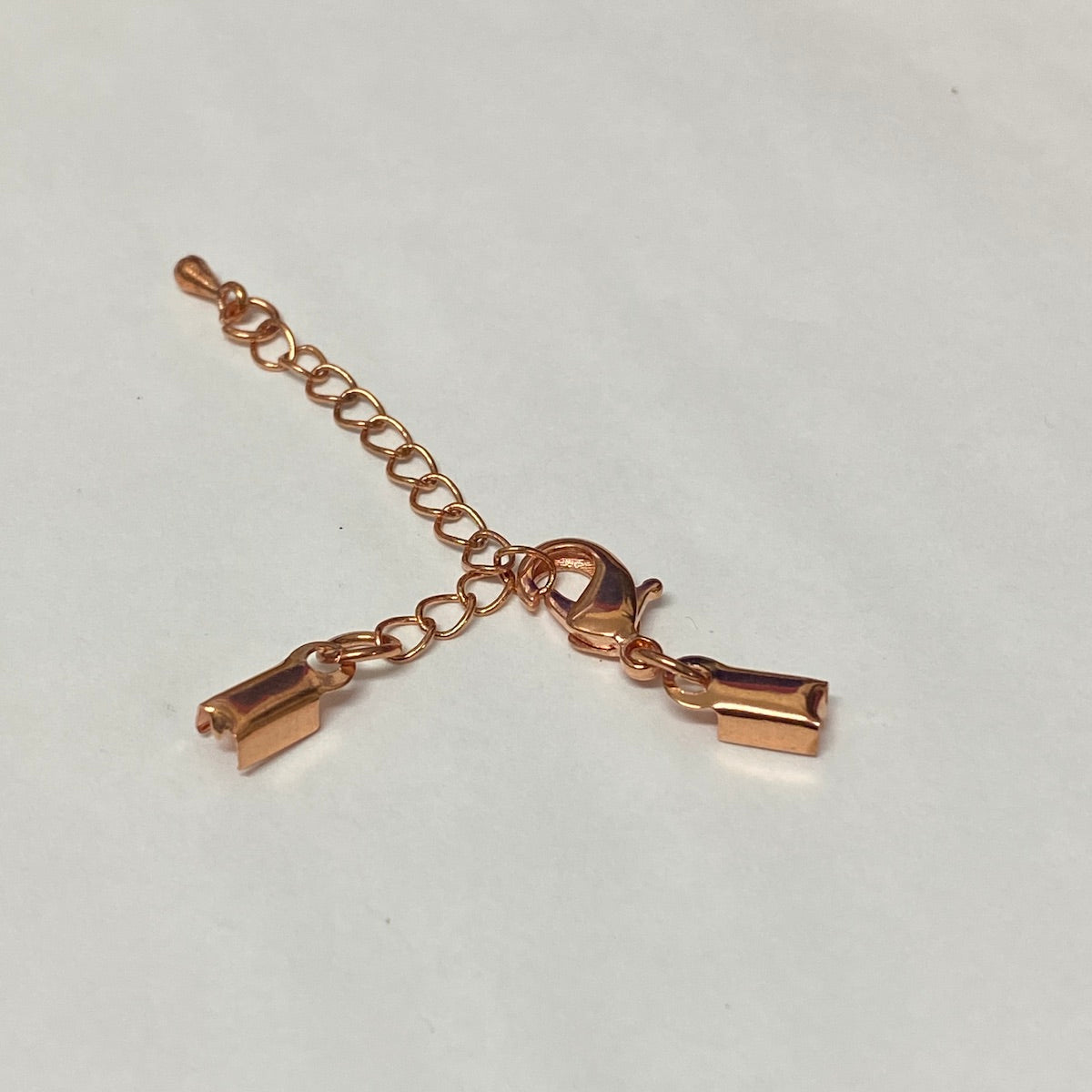 Clasp w. End Crimps & Chain - Rose Gold