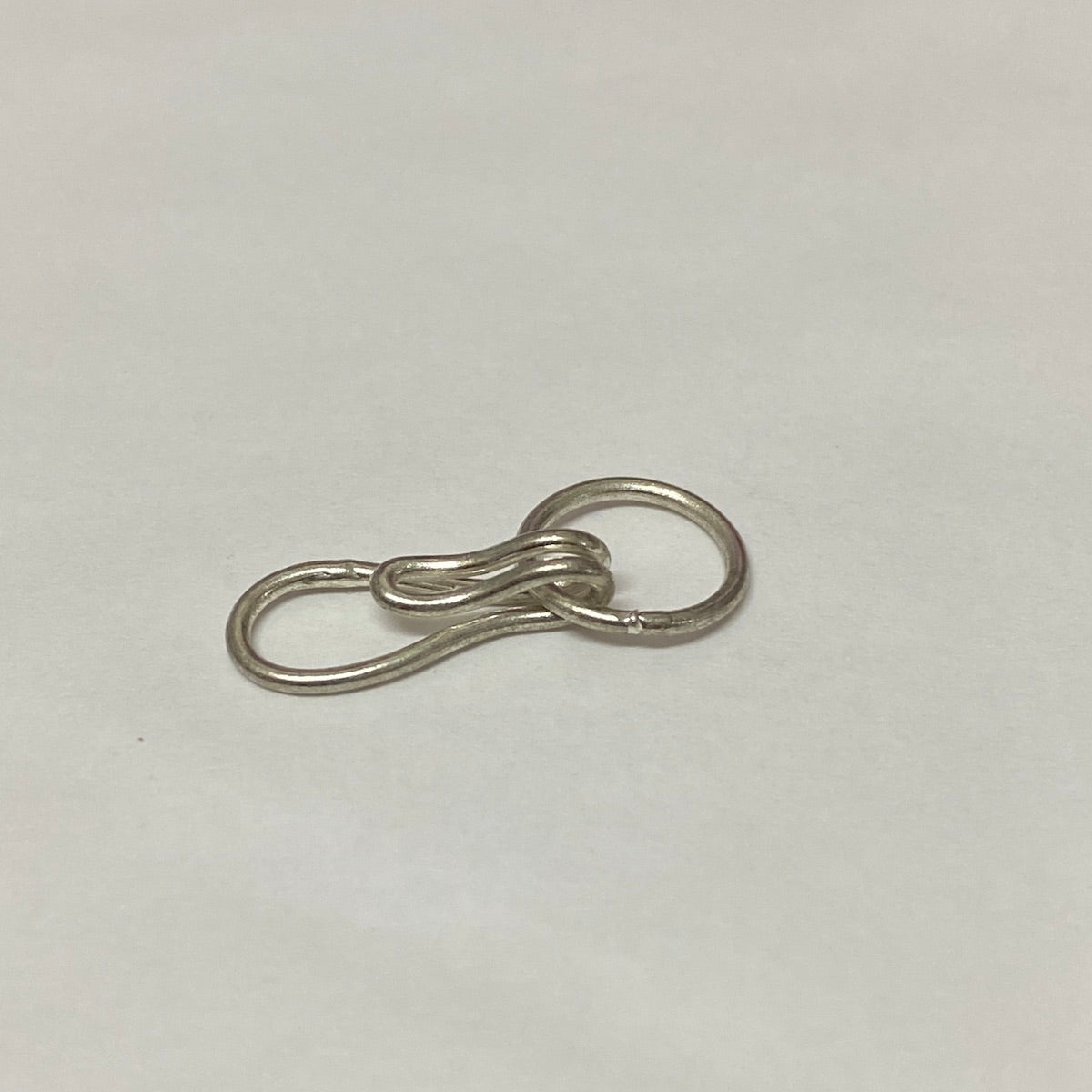 Hook & Eye Clasp (3) - Silver (Soldered Loops)
