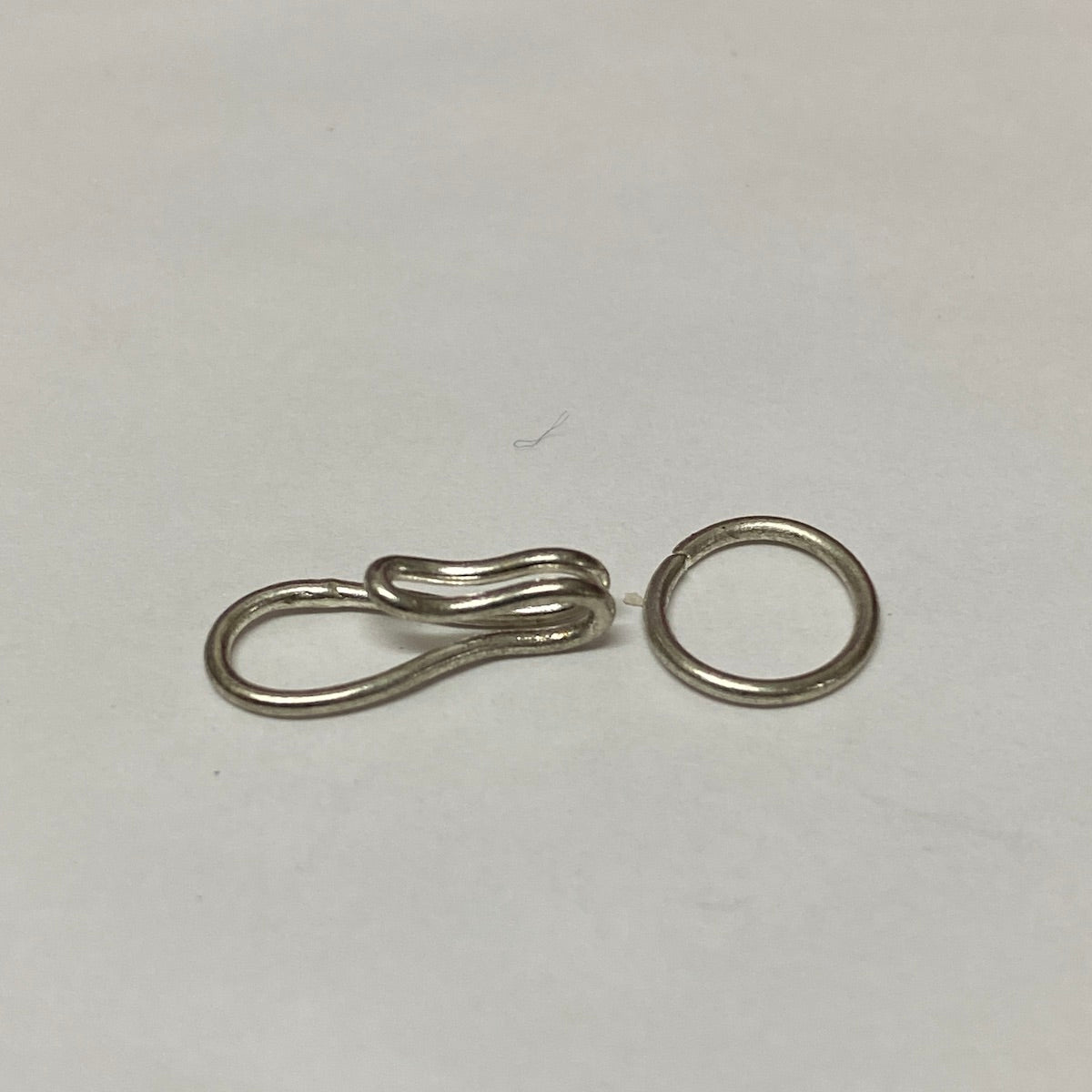 Hook & Eye Clasp (3) - Silver (Soldered Loops)