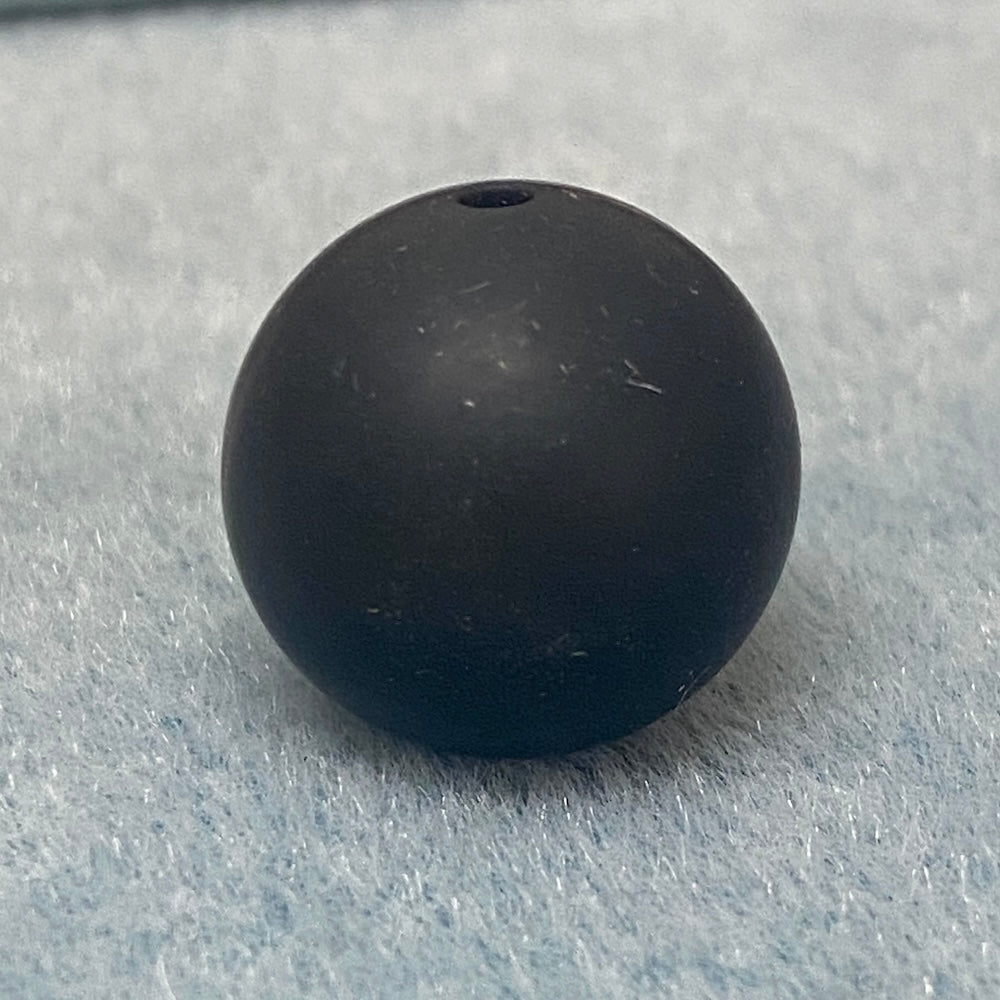 20mm Silicone Beads (10) - Black
