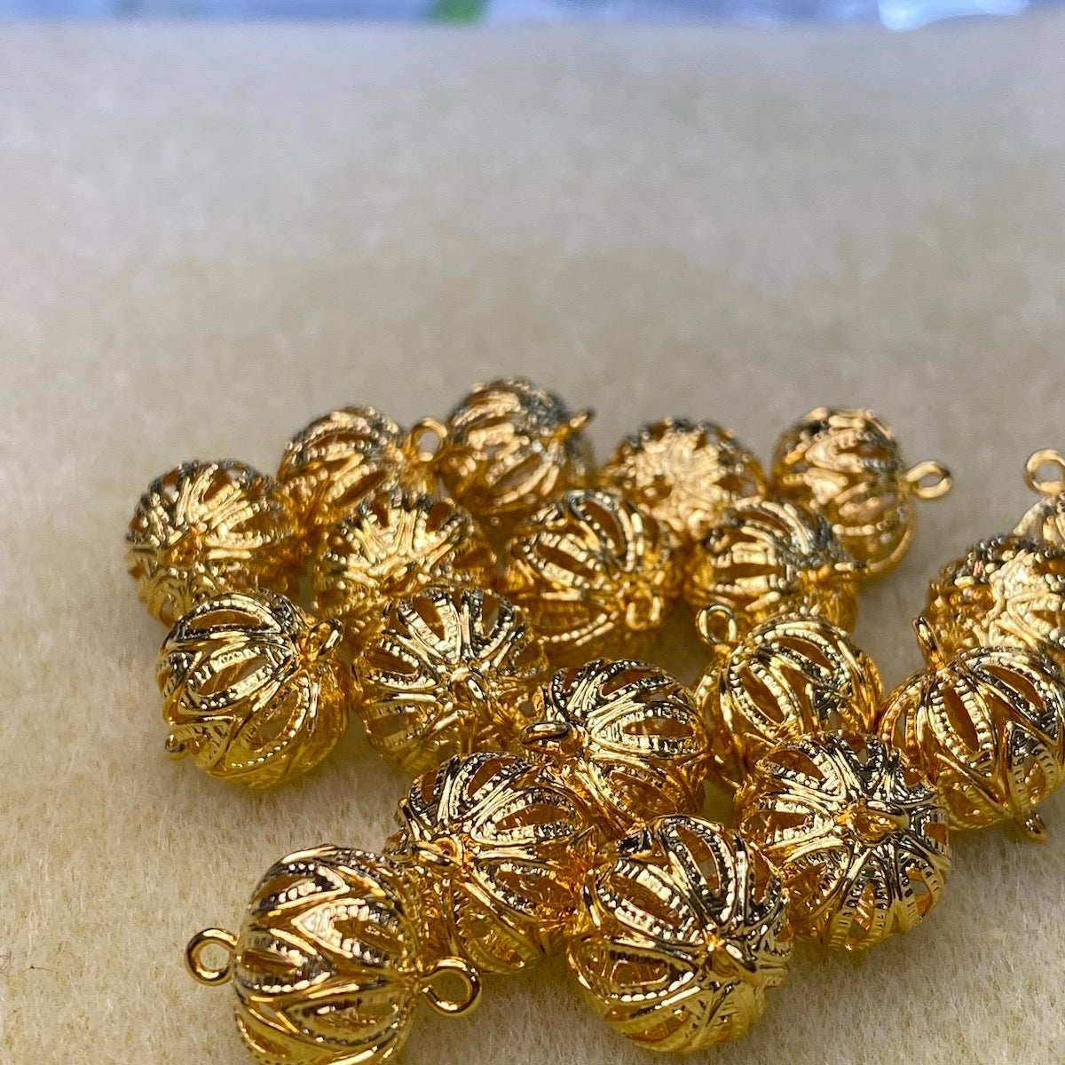 12mm Lacy Connector (10) - Gold