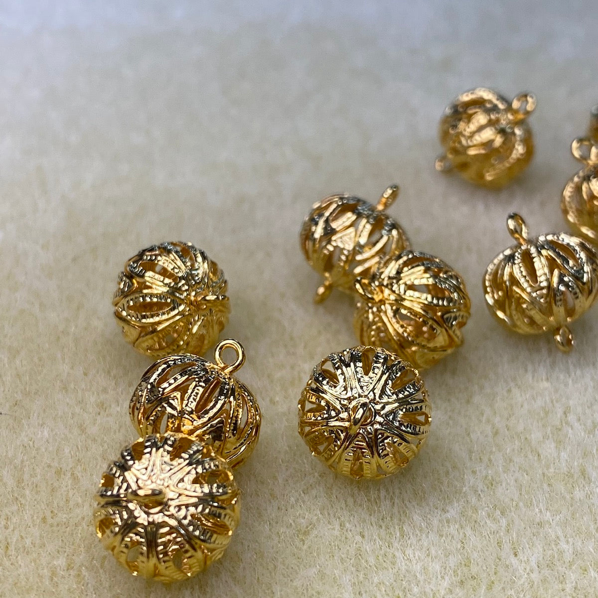 12mm Lacy Connector (10) - Gold