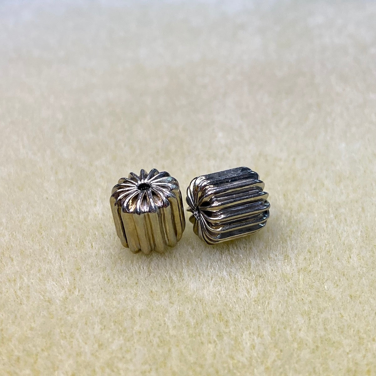 10mm Fluted Drum Bead (20) - Nickel
