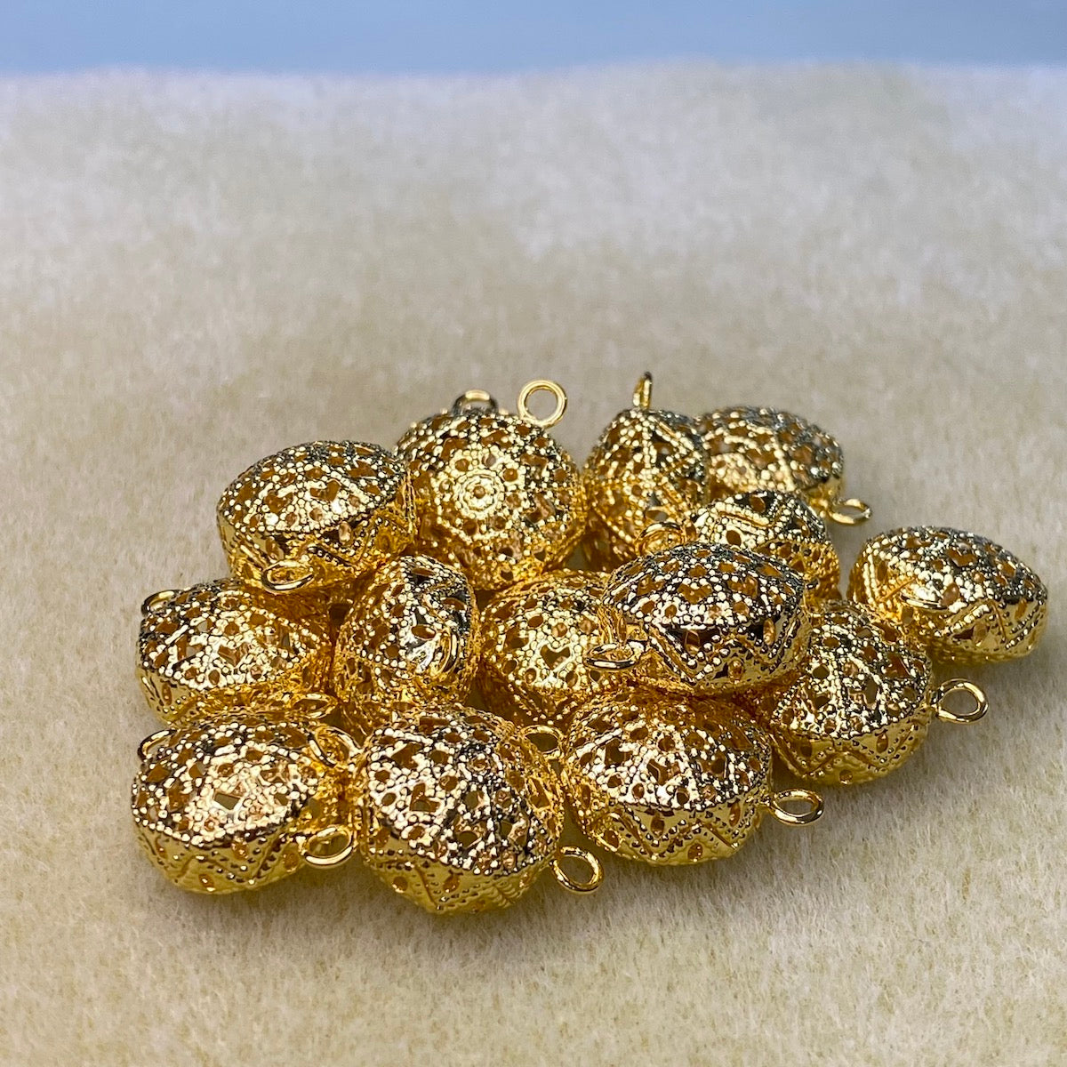 23mm Filigree Connector Bead (10) - Gold