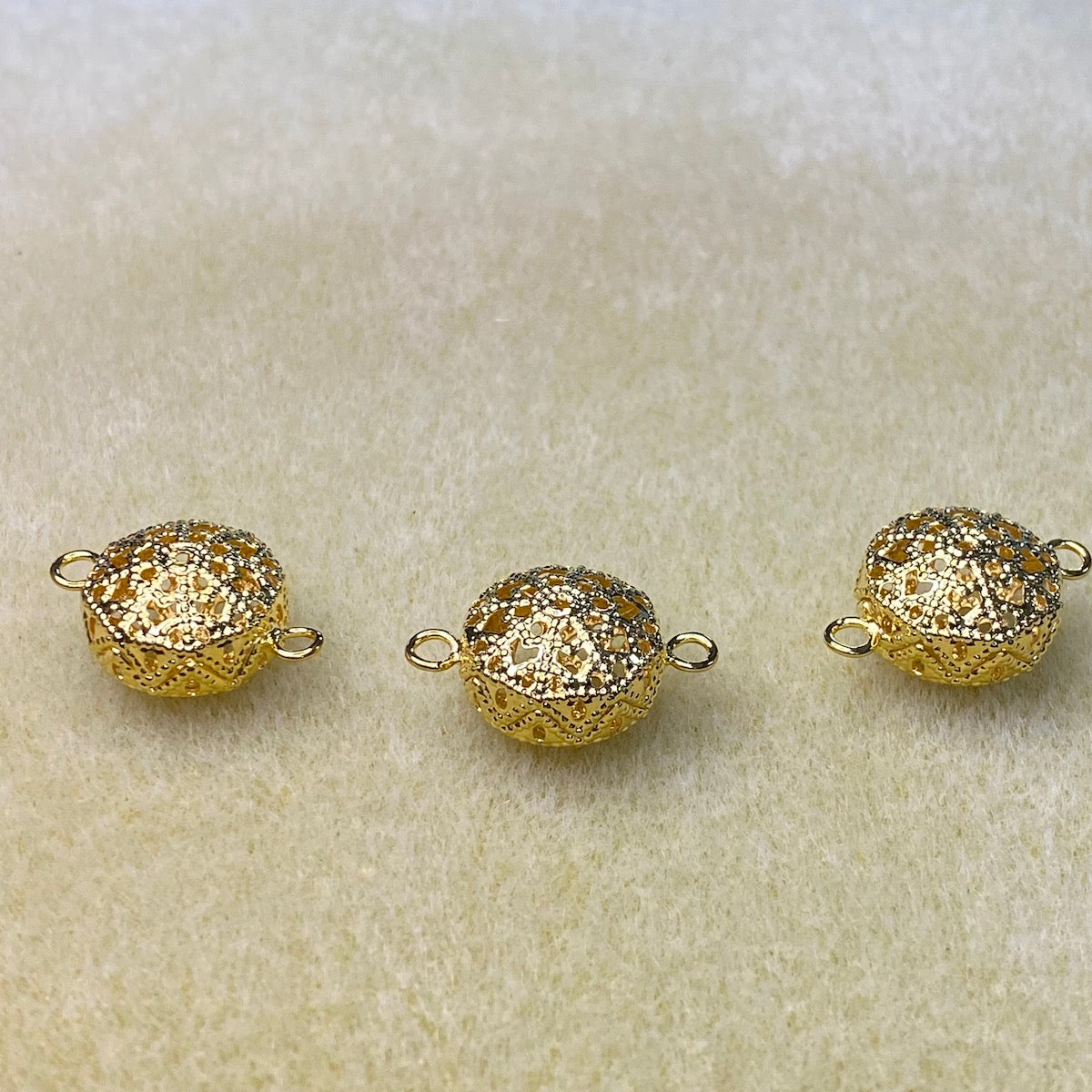 23mm Filigree Connector Bead (10) - Gold
