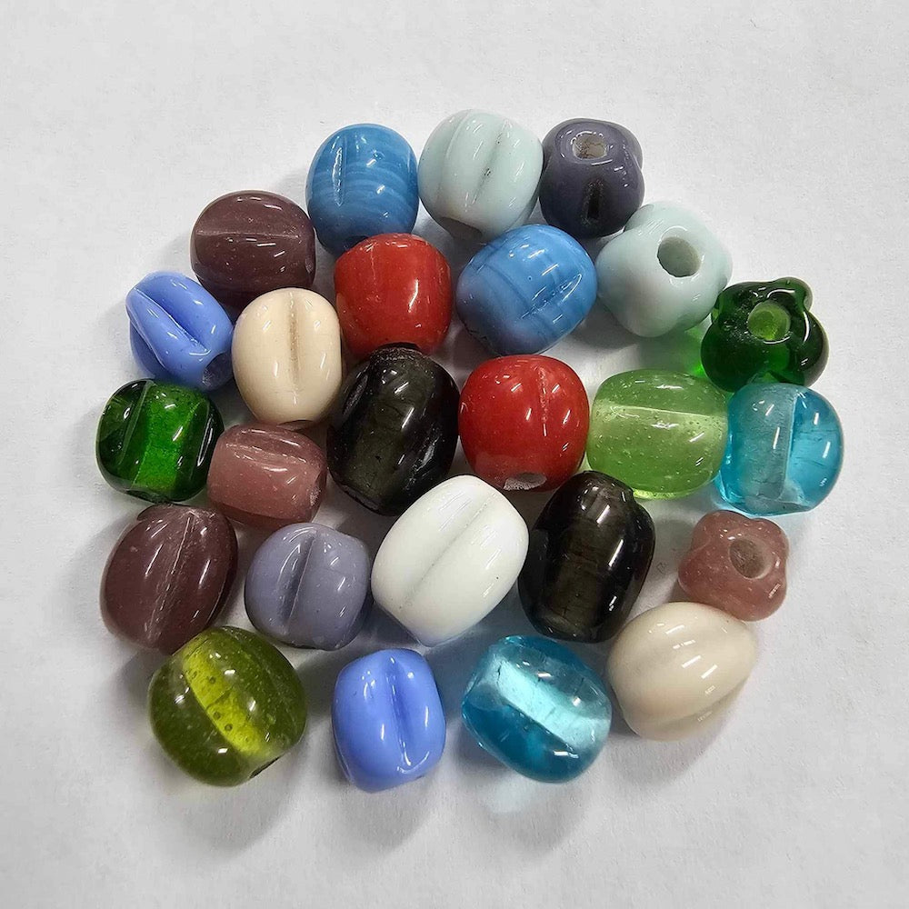 Melons (25) - Mixed Colours - Java Glass Lampwork Beads - Try It Pack