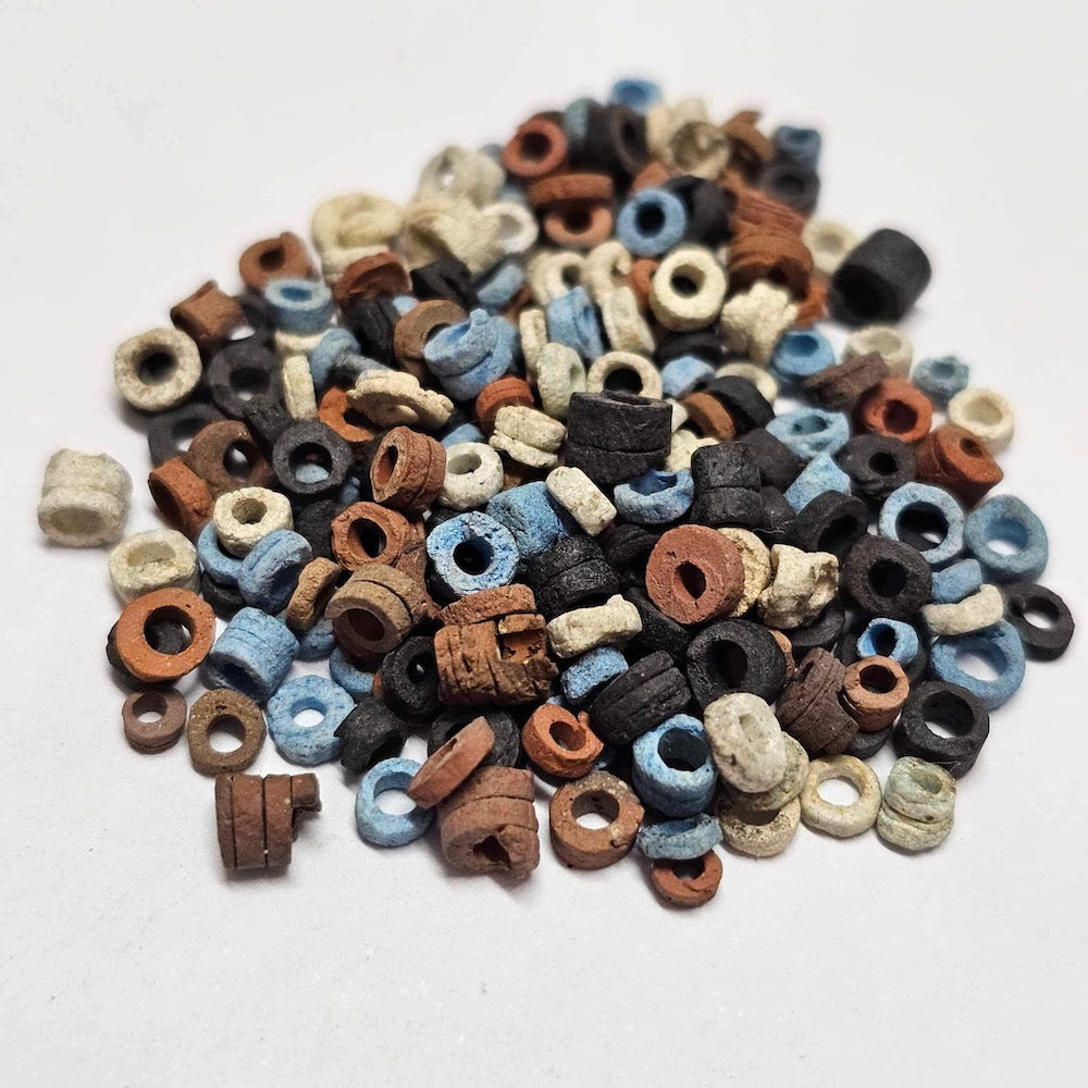 River's Edge (5 grams) - Vintage Faience Clay Egyptian Mummy Beads