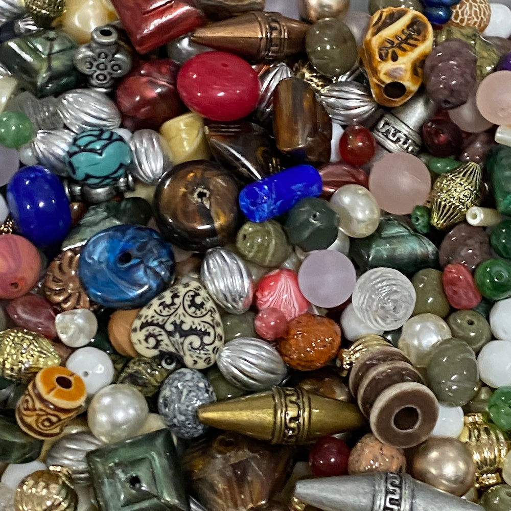 Funky Beads Mix - 250 grams - Vintage Beads