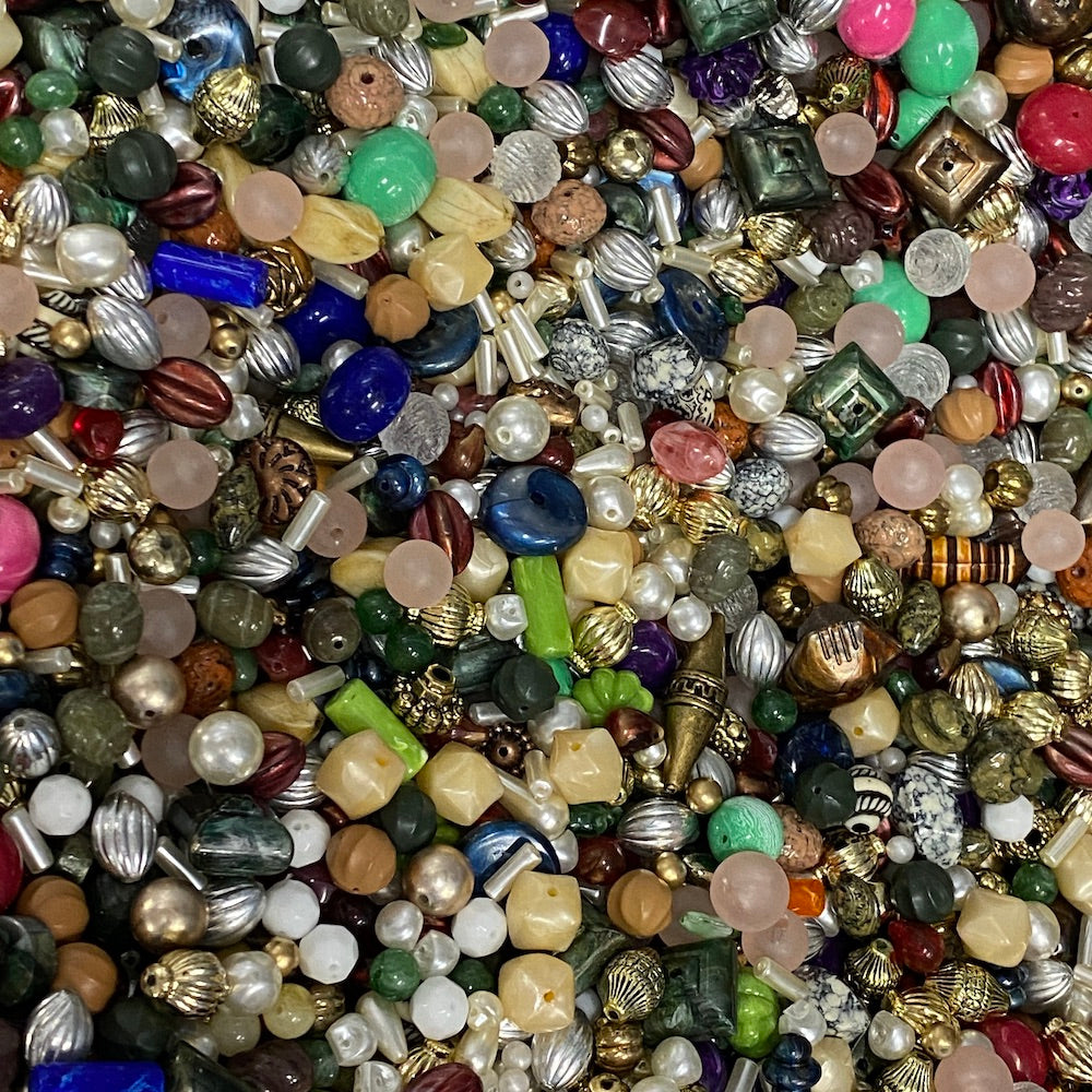 Funky Beads Mix - 250 grams - Vintage Beads