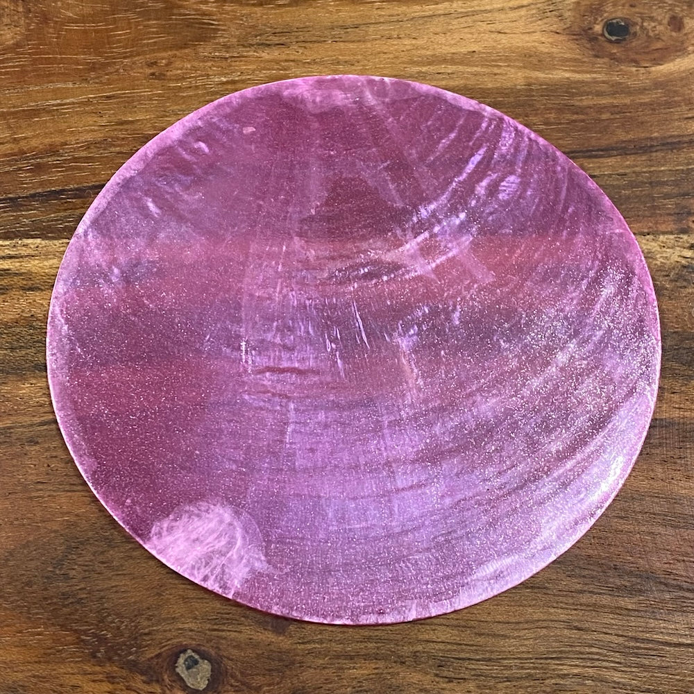 0-Hole 8cm Capiz Shells (10) - Pastel Pink