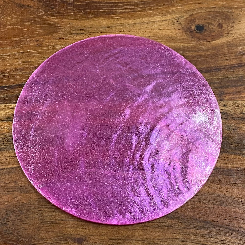 0-Hole 8cm Capiz Shells (50) - Pastel Pink