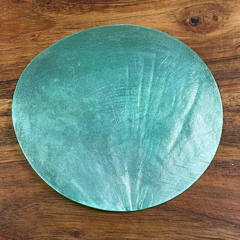 0-Hole 8cm Capiz Shells (50) - Pastel Green