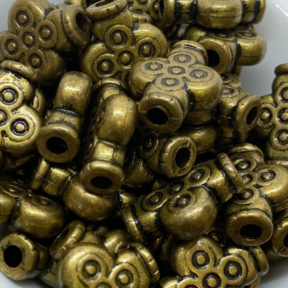 18x14mm Cross (10) - Ancient Gold - Moroccan Style Vintage Beads