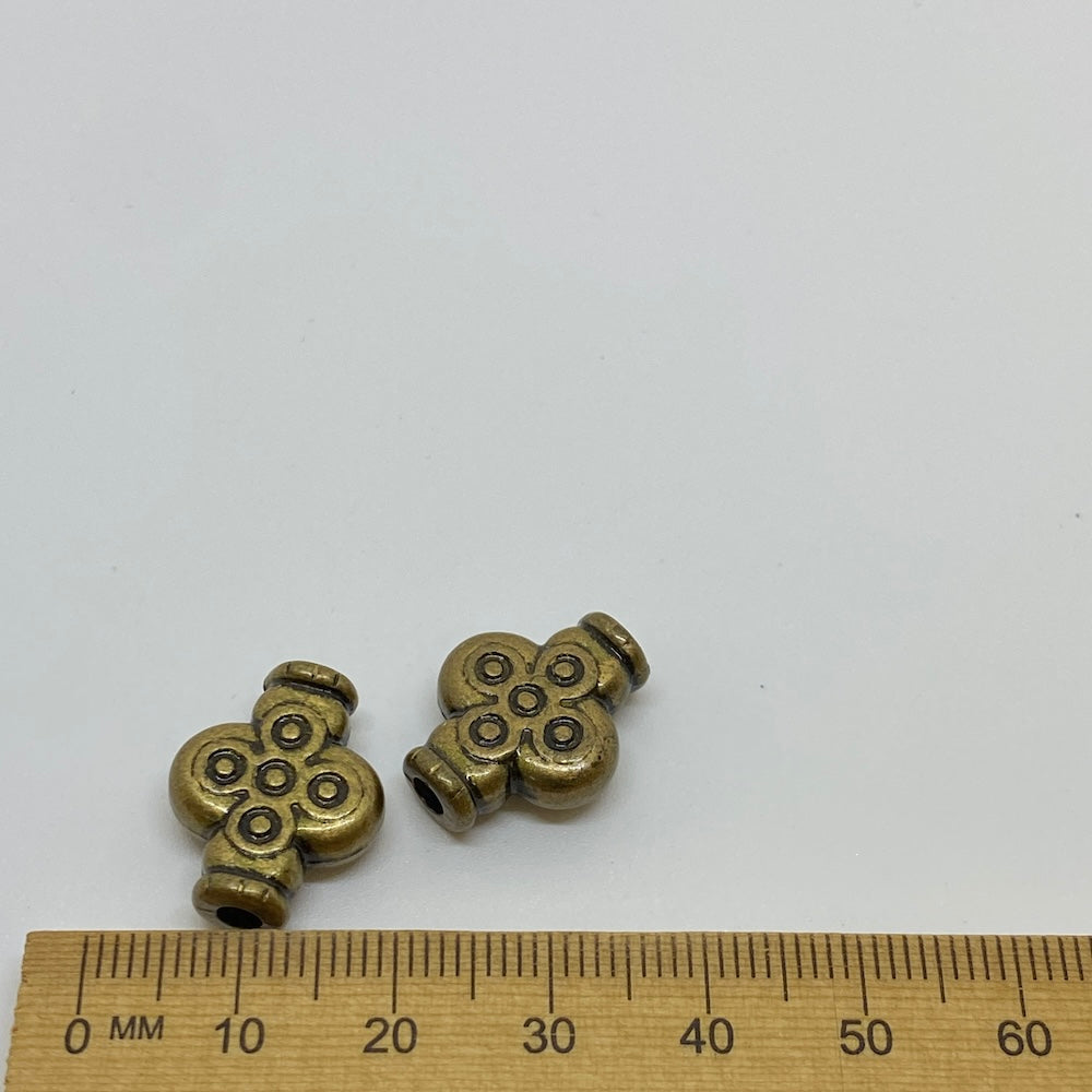 18x14mm Cross (10) - Ancient Gold - Moroccan Style Vintage Beads