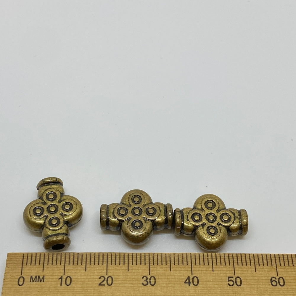 18x14mm Cross (10) - Ancient Gold - Moroccan Style Vintage Beads