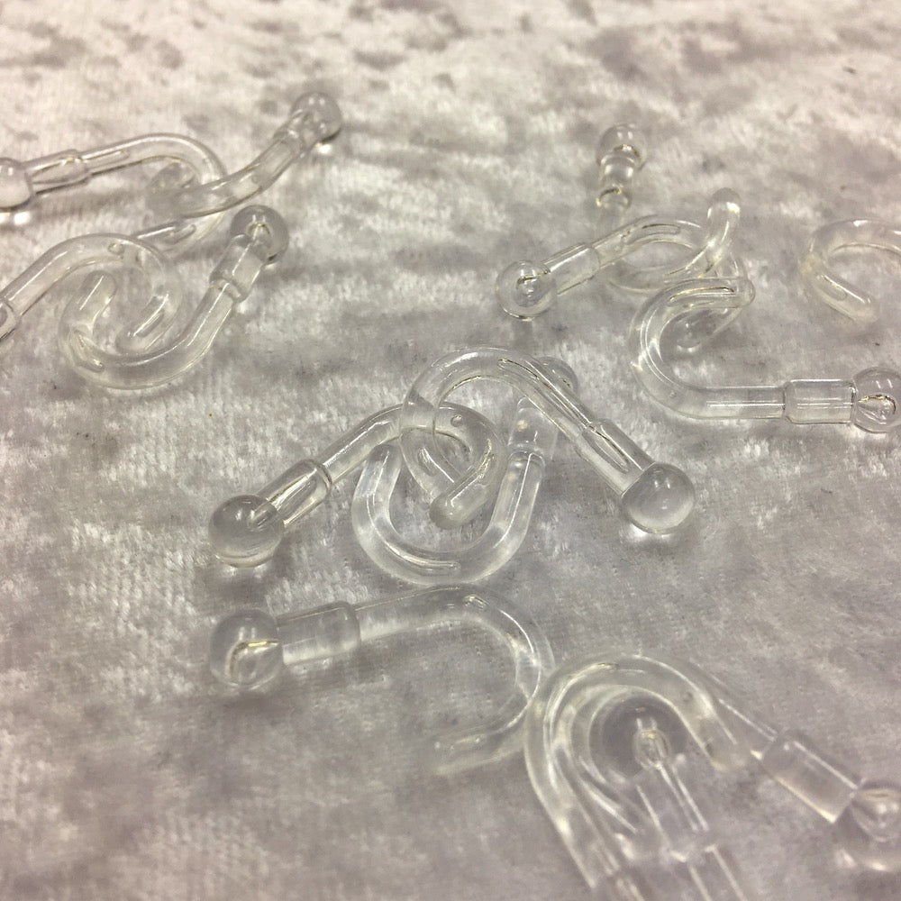 Suction Cups w. Hooks (10) - 3cm