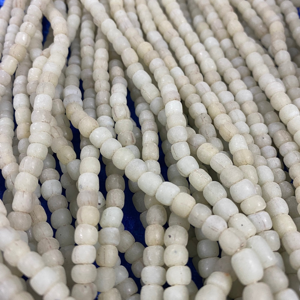 4~5mm Tube - Neutral - Java Glass Beads - (1 strand)
