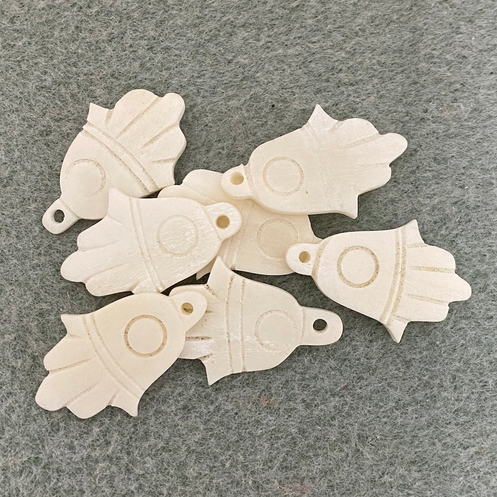 BONE Pendant (1) - Hamsa Hand - Bone Pendant Beads
