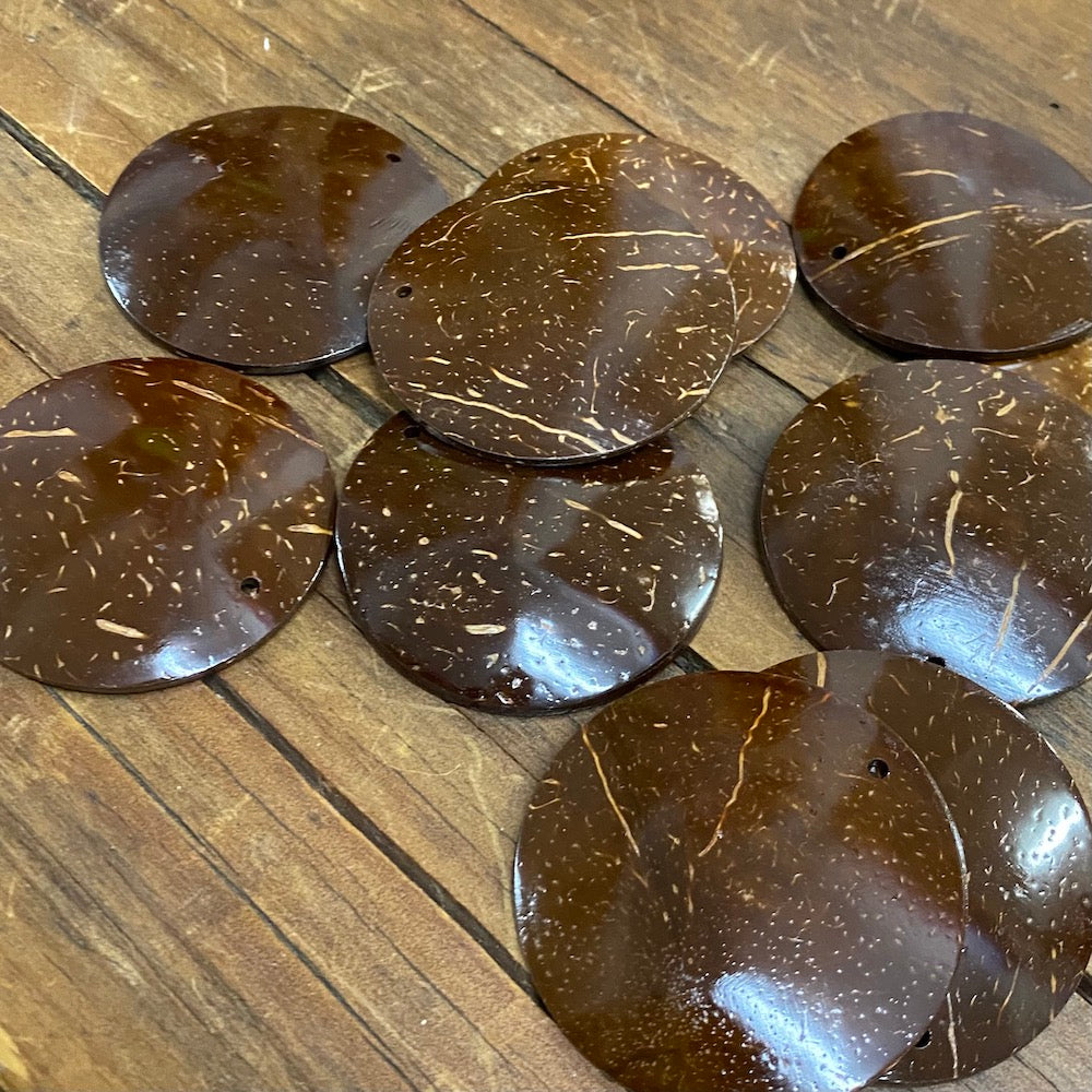 50mm Shell Discs (50) - Coconut