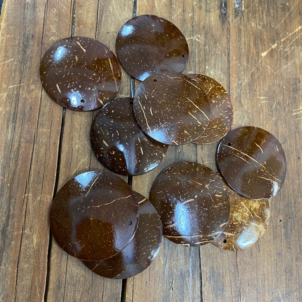 50mm Shell Discs (25) - Coconut