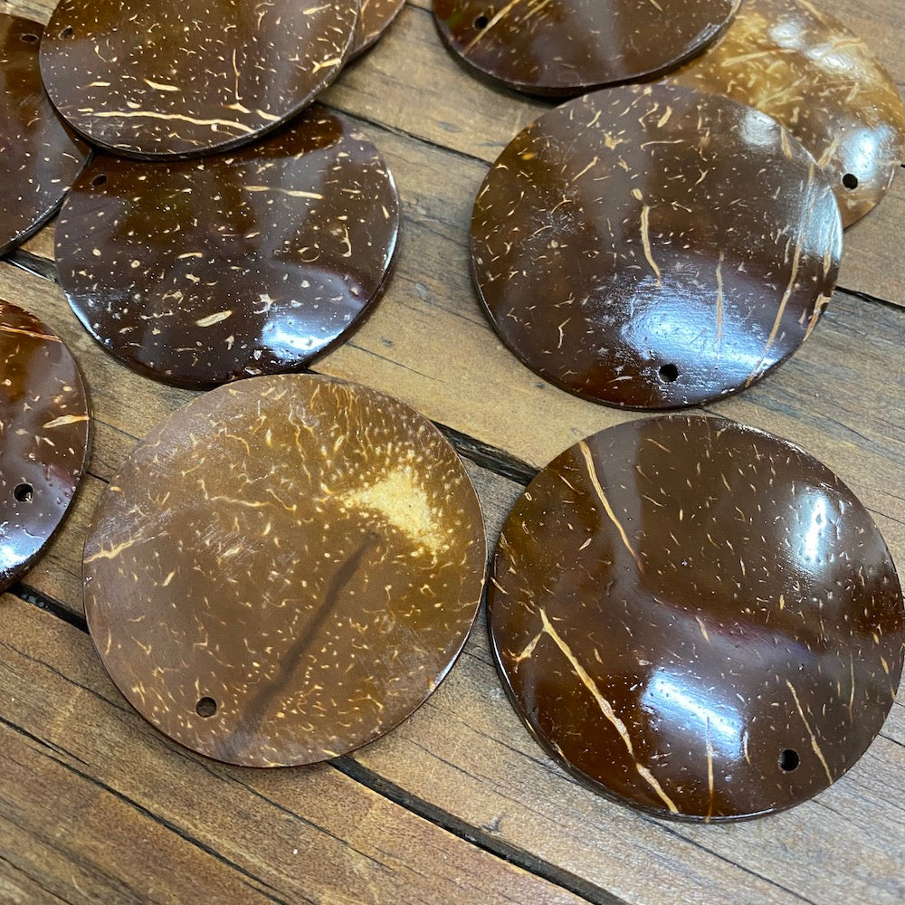 50mm Shell Discs (10) - Coconut