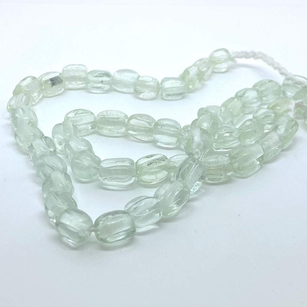 Melons - Clear Transparent - Java Glass Lampwork Beads - (1 strand)