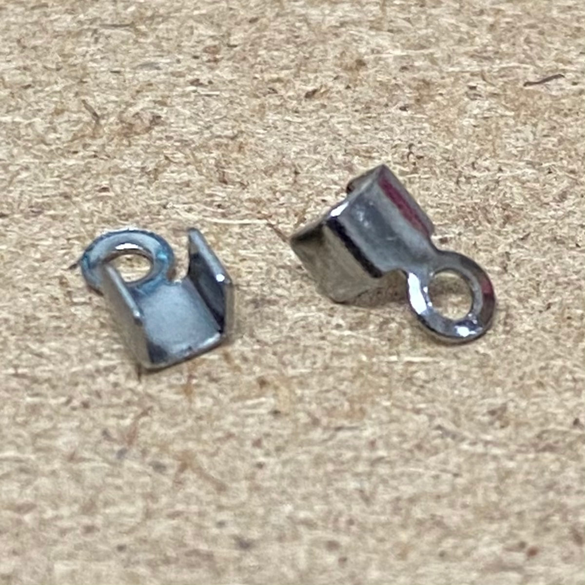 2mm Fold-Over End Crimp (50) - Black Nickel