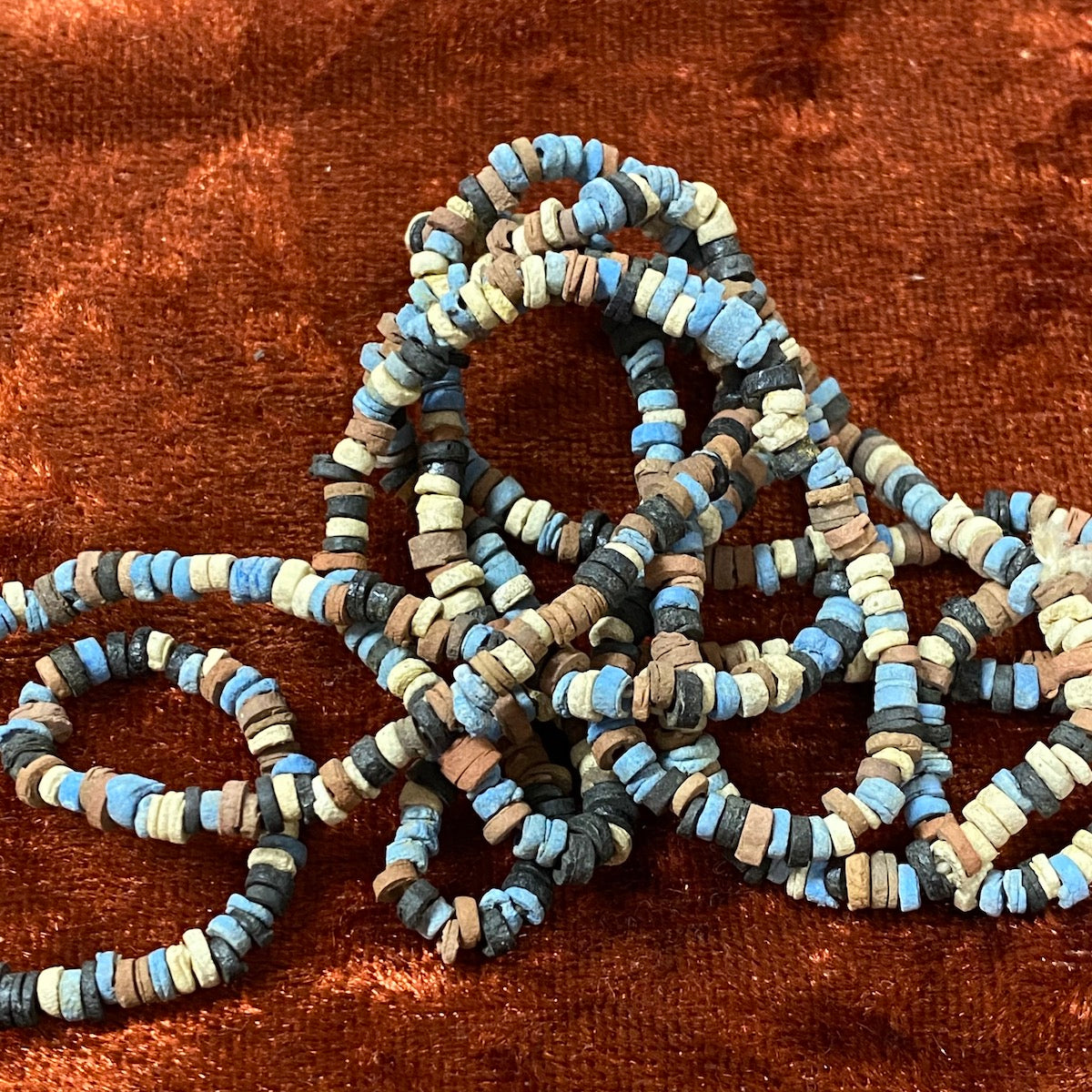 River's Edge (5 grams) - Vintage Faience Clay Egyptian Mummy Beads