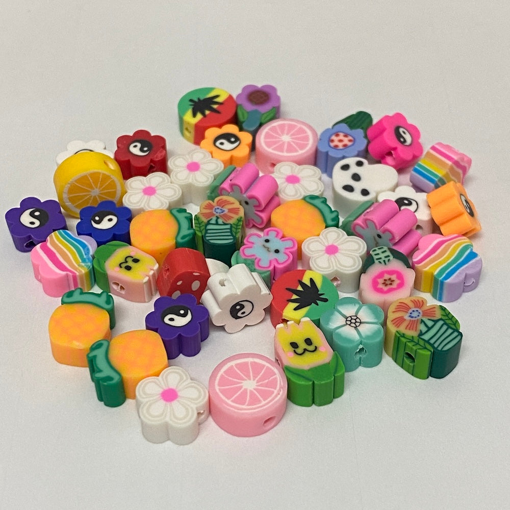 Fun Pack Beads (40) - Hand Made Clay