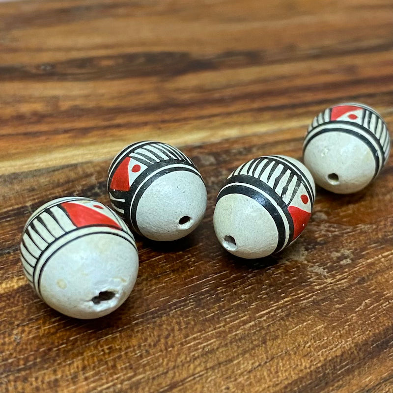 20x12mm Oval (5) - Clay Hand Painted