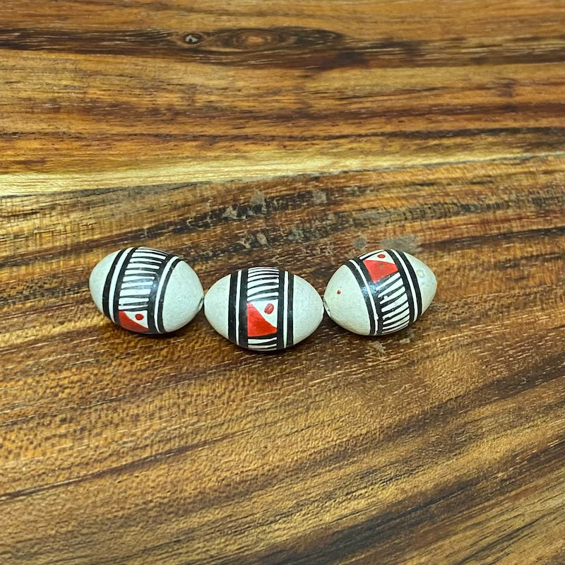 20x12mm Oval (5) - Clay Hand Painted