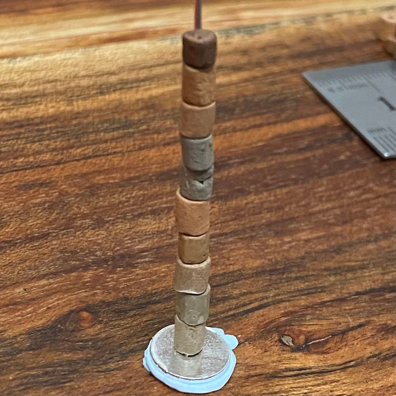 Raw Clay Tube (100) - Small - Hand Made Vintage Beads