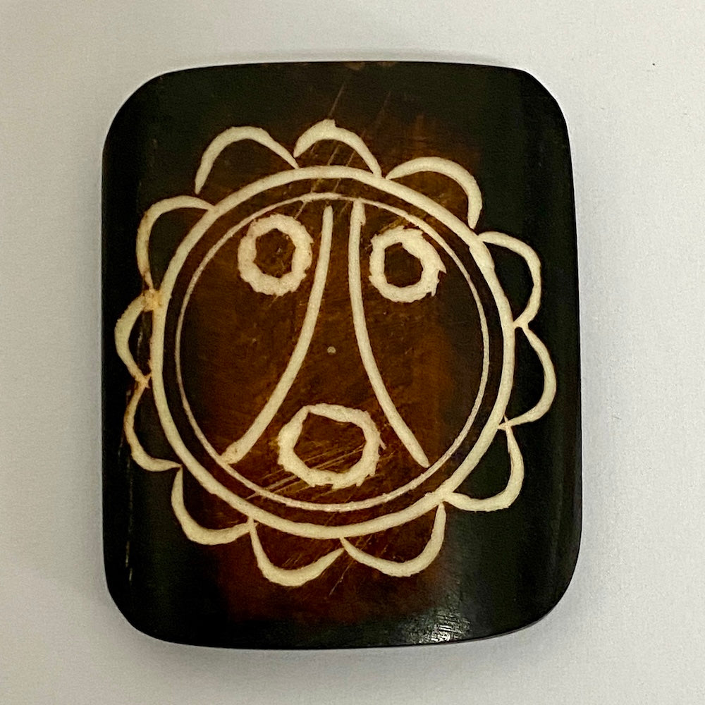 Puerto Rico Tribal Art Taino Bead (1) - Bone - The Great Seal