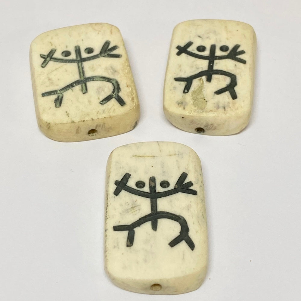 Puerto Rico Tribal Art Taino Bead (1) - Bone - Coqui