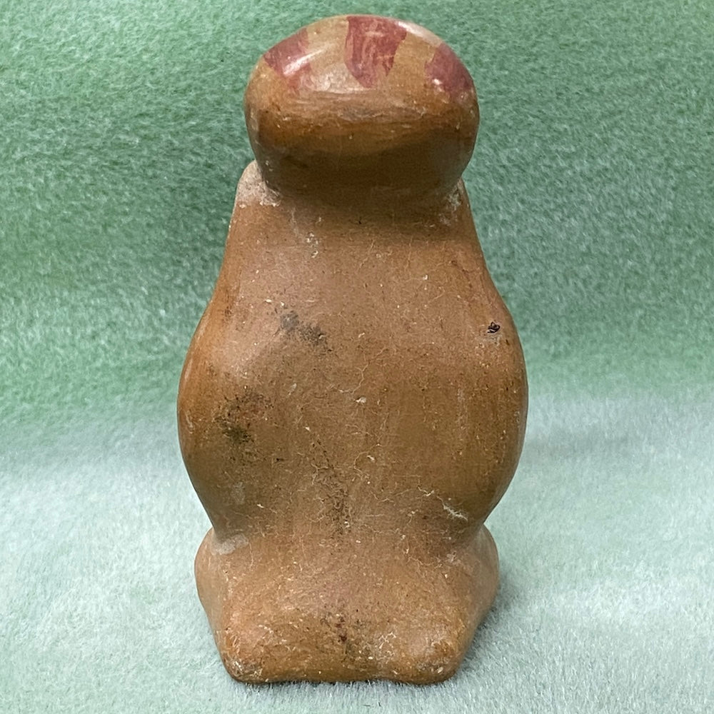 Kneeling Female Figure (Striped) - Hand Made Earthenware from Equador