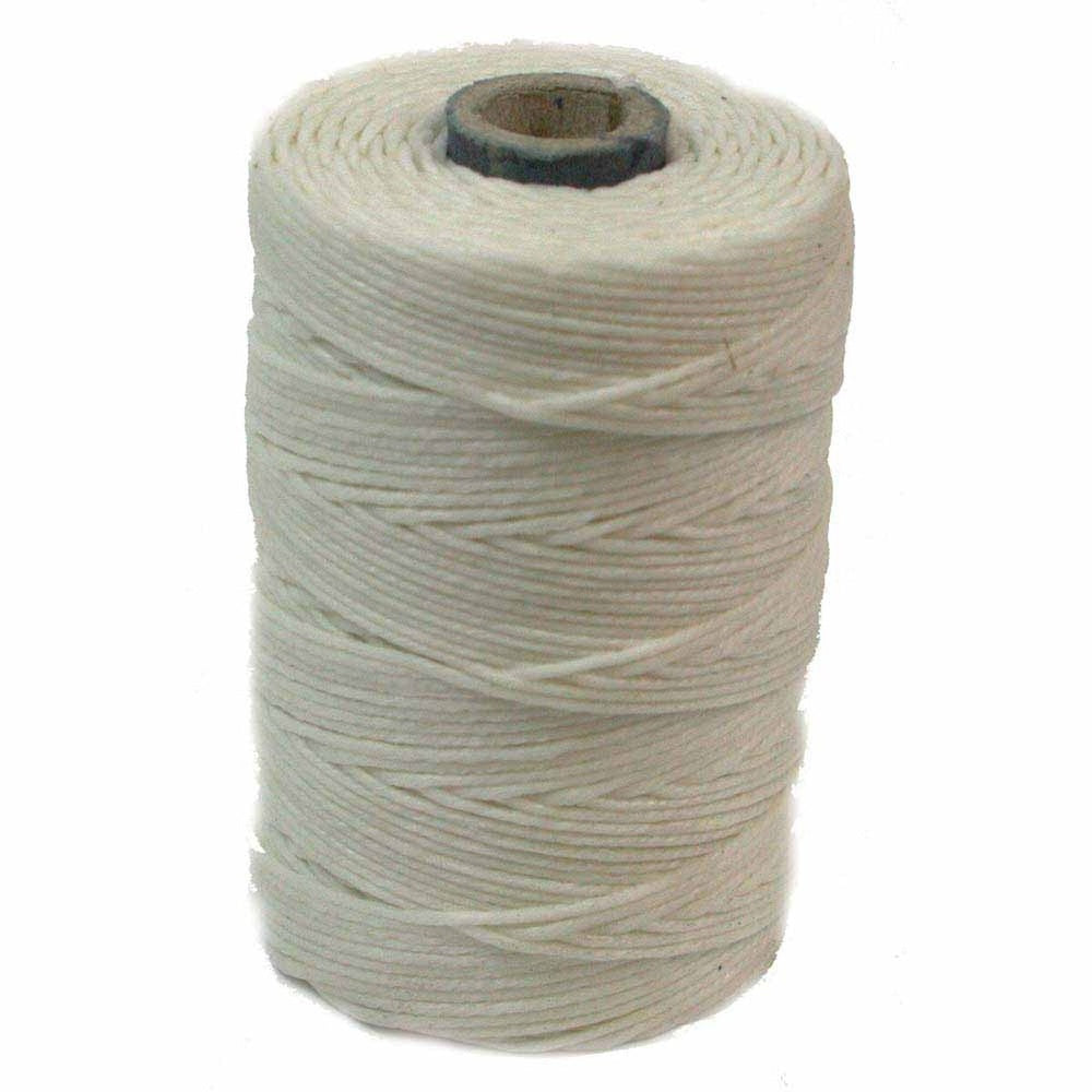 4 Ply - WHITE (10m) - Irish Waxed Linen Thread - Bead Shack