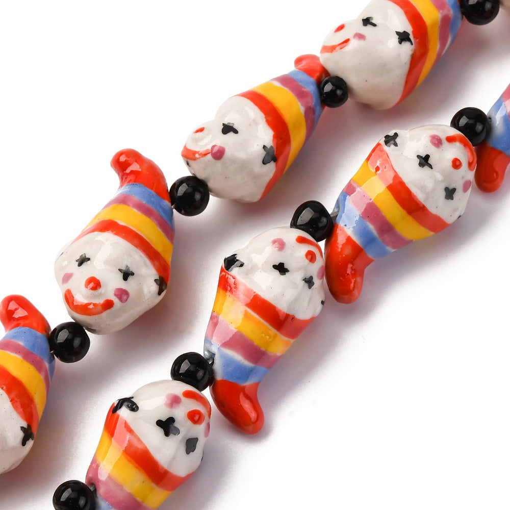 Clown Bead (1) - Porcelain - Bead Shack