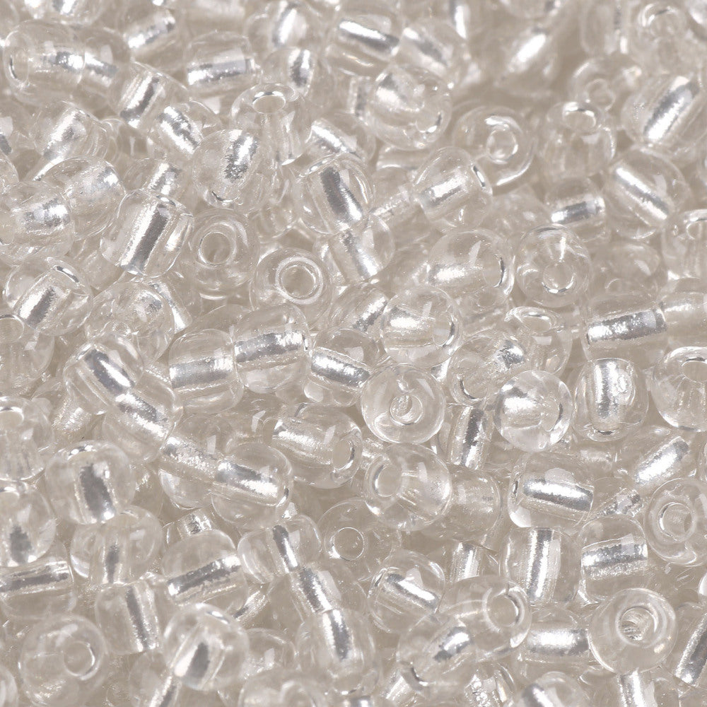 Clear - 6/0 Silverlined (50g) - Seed Beads