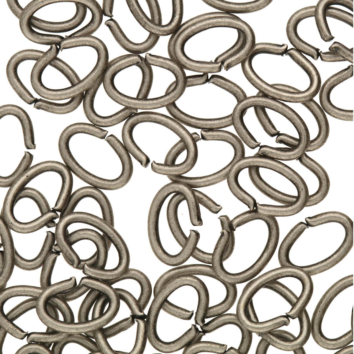 4x6mm Oval Jumpring (50) - Antique Silver