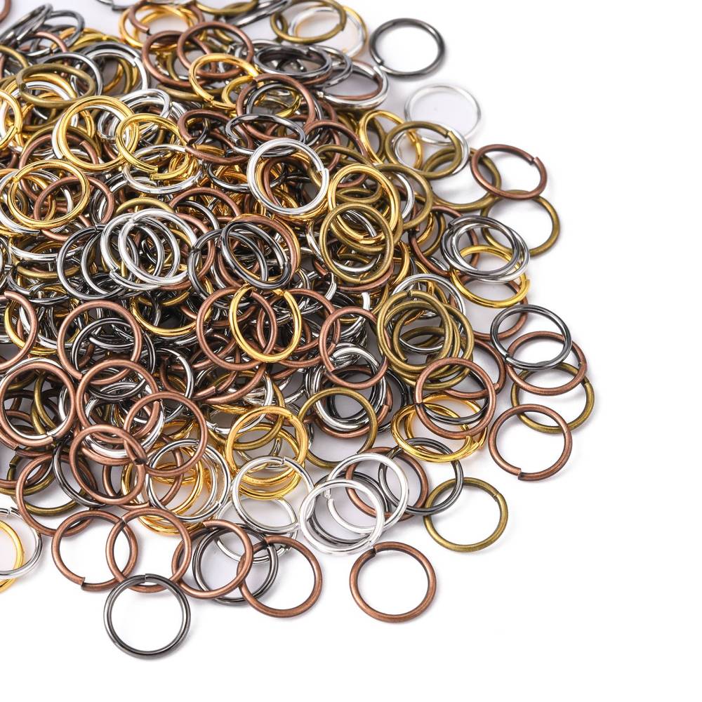 10x1mm Jumprings (50) - Mixed Colours