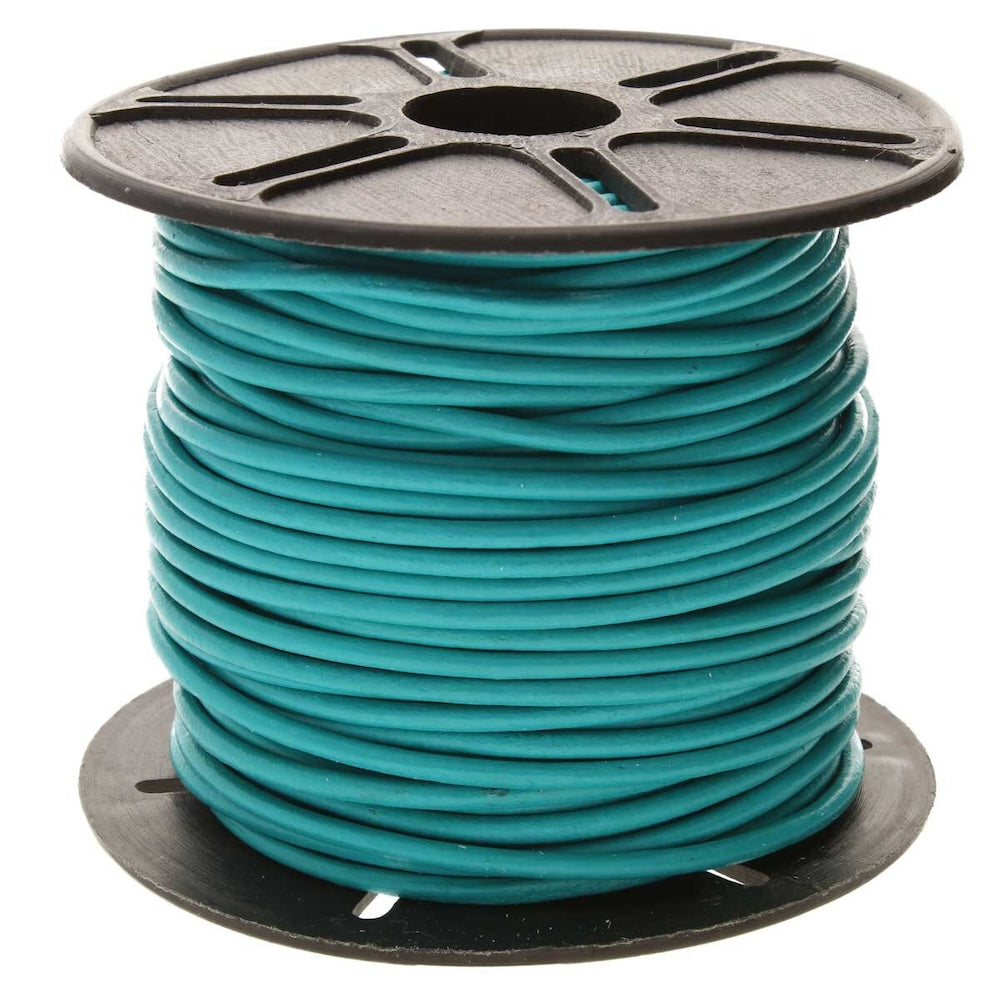 2mm Round Leather Cord (10m) - Turquoise